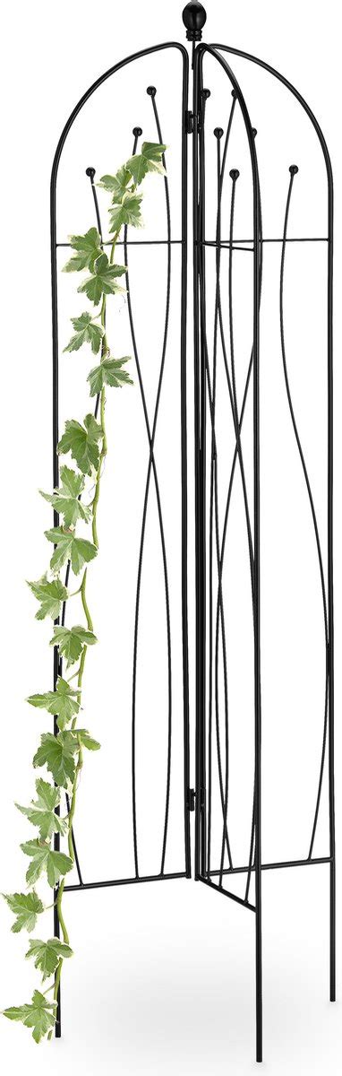 Relaxdays Plantensteun 3 Delig Klimplantensteun 148 Cm Metaal