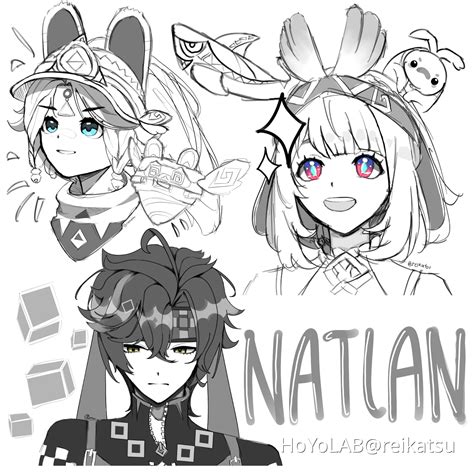 I drew the new Natlan characters Genshin Impact | HoYoLAB