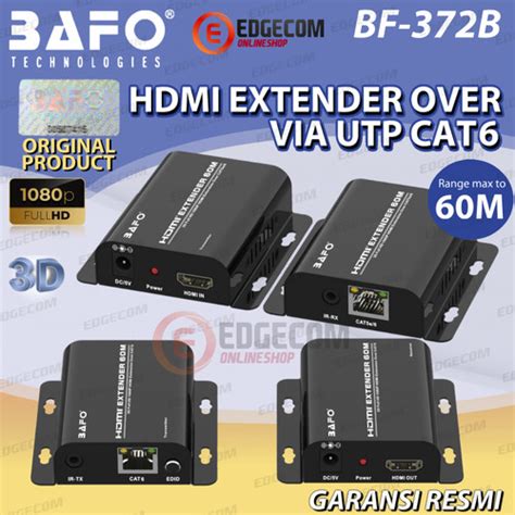 Jual HDMI Extender Over Cat6 Lan Cable 60 Meter BF 372B BAFO K Lan