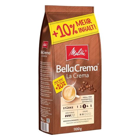 Amazon Melitta BellaCrema La Crema Ganze Kaffee Bohnen 1 1kg für nur