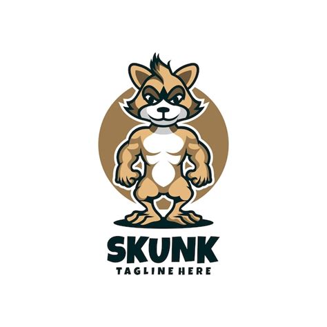 Premium Vector | Skunk logo design mascot cartoon