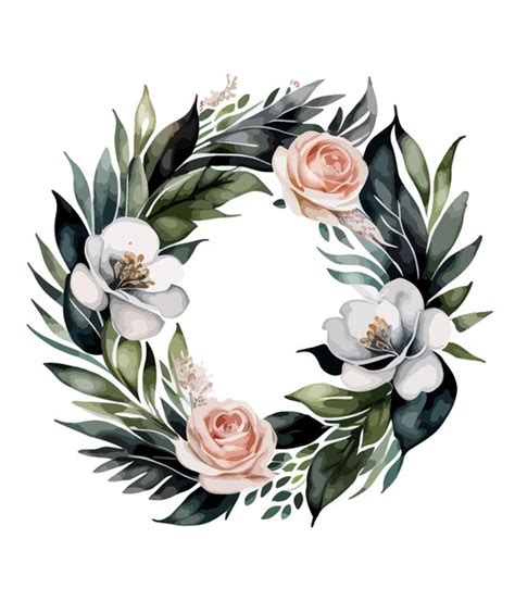 Premium Vector Watercolor Flower Wreath Watercolor Flower Collection