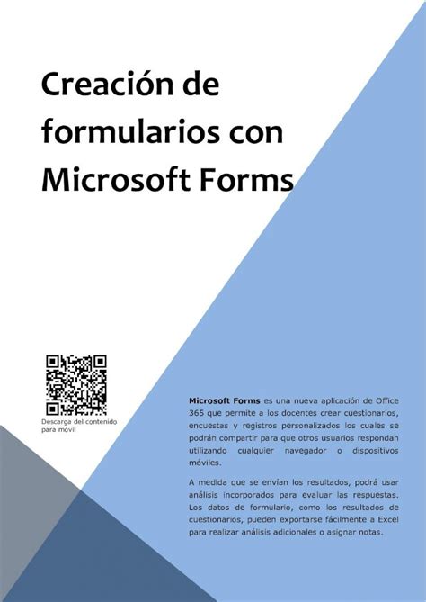 PDF Creación de formularios con Microsoft Forms formularios con