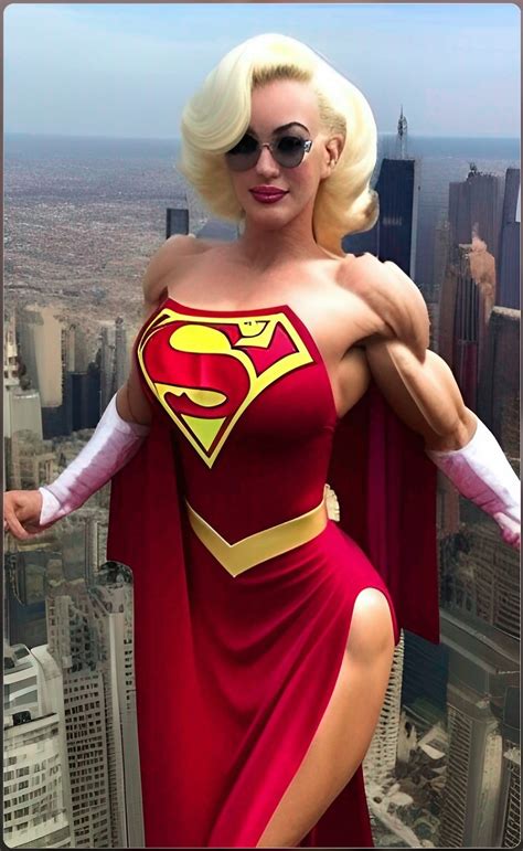 Sexy Supergirl Marilyn Monroe Takes Flight By Aigeneratedmuscle On Deviantart