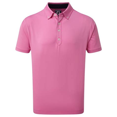 Footjoy Lisle Solid Button Down Collar Golf Polo Shirt Sale Snainton Golf