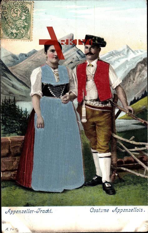 Kt Appenzell Schweiz Trachten Costume Appenzellois Xl