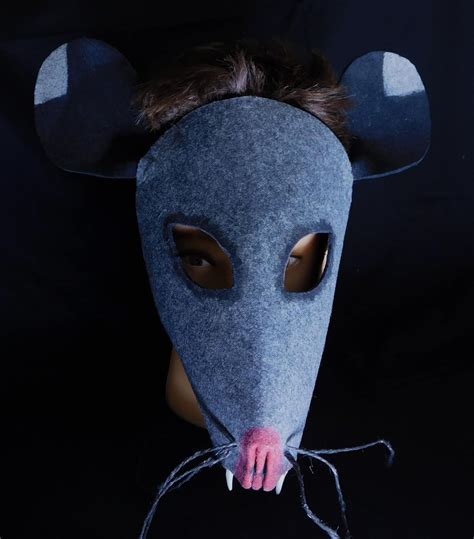 Creepy Cute Opossum Possum Rat Mouse Mask Adult Halloween Masquerade