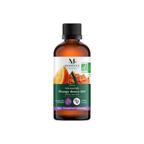 Huile essentielle ORANGE douce bio 30 ml Laboratoires Mességué