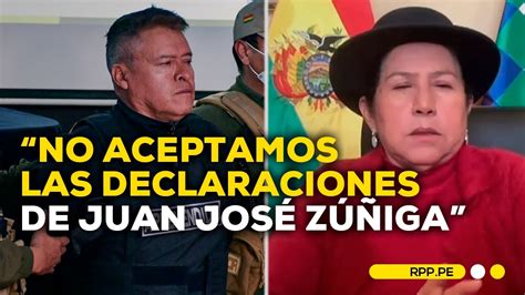 Bolivia Celinda Sosa Indica Que Juan Jos Z Iga Busc Quedar Bien Con