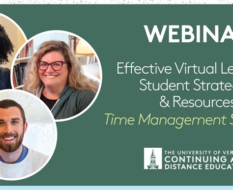 Effective Virtual Learning: Tips for Student Time Management - UVM ...