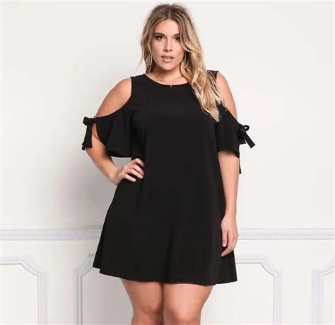 Vestido De Talla Grande Para Mujer Moda De Verano Xxxl Sin Hombros