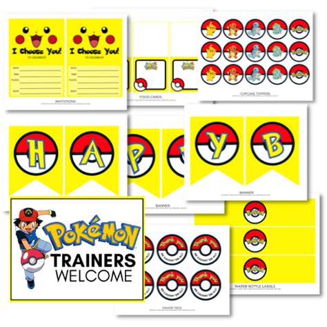 Free Pokemon Party Printables Pretty Sweet Printables