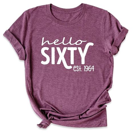 Hello Sixty Shirt Vintage 1964 Shirt Women 60th Birthday