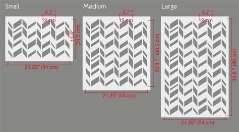 Chevron Vl Large Wall Stencil Modern Geometric Wall Etsy