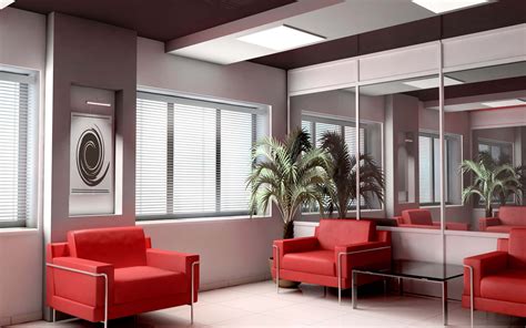 Download A panoramic view of a modern 4K office | Wallpapers.com