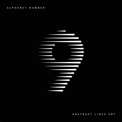 number  abstract modern lines art vector  vector art