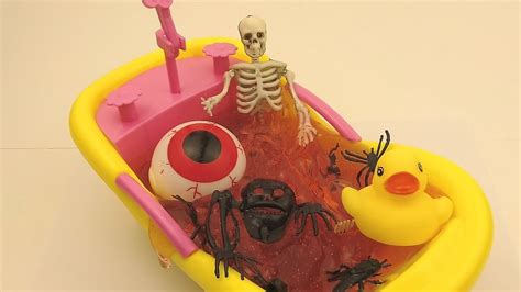 Скелет в ванной слайм asmr - YouTube