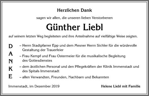 Traueranzeigen von Günther Liebl Allgäuer Zeitung