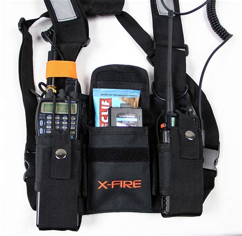 X FIRE Dual Portable Radio Chest Rig Harness Vest For SMALL MEDIUM Two