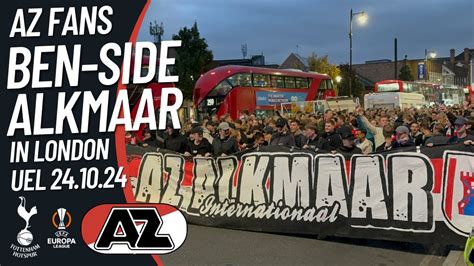 AZ ALKMAAR BEN SIDE ULTRAS IN LONDON Vs TOTTENHAM 24 10 24 EUROPA