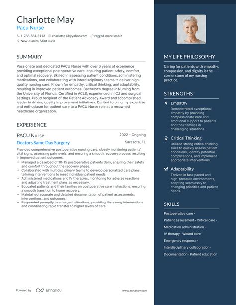 Successful Pacu Nurse Resume Examples And Writing Tips For