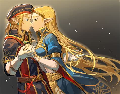 Link And Princess Zelda The Legend Of Zelda And 1 More Drawn By