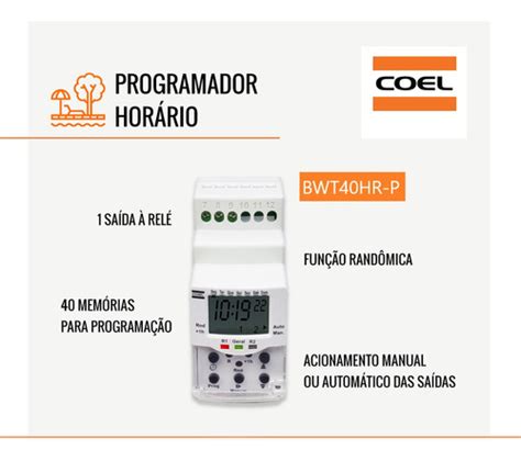 Programador Hor Rio Digital Rel Bwt Hr P A Vca Coel Frete Gr Tis