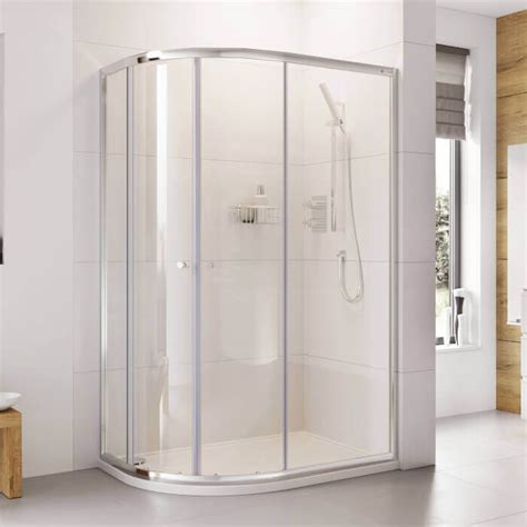 IN6 Double Door Offset Quadrant Shower Enclosure 1000 X 800mm In Chrome