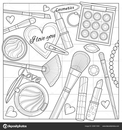 Cosmetics Coloring Pages