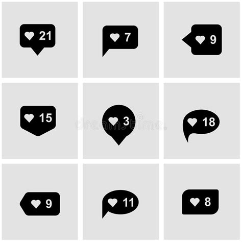 Like Counter Icon Notification Counter Badge Social Media Set