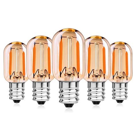 T Led Filament Bulb E Candelabra Base Bulbs Amber Glow Vintage