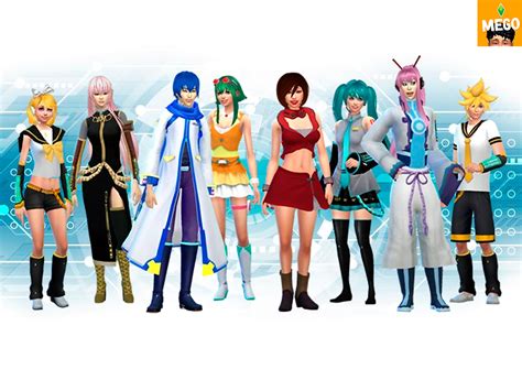 Vocaloid Cc Sims Miku Len Rin Luka Meiko Kaito Gumi Megpoid