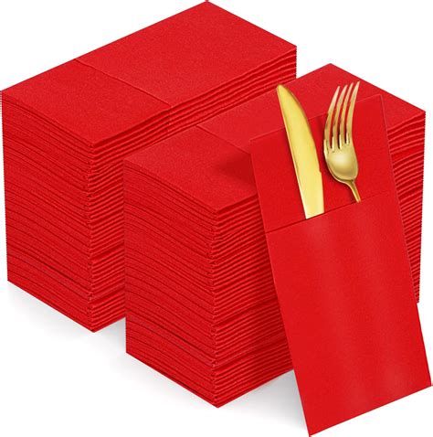 Amazon Kammak Pack Red Disposable Quality Dinner Napkins With