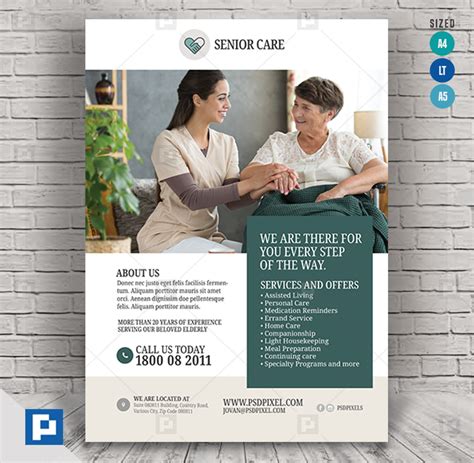 Senior Care Program Flyer Psdpixel