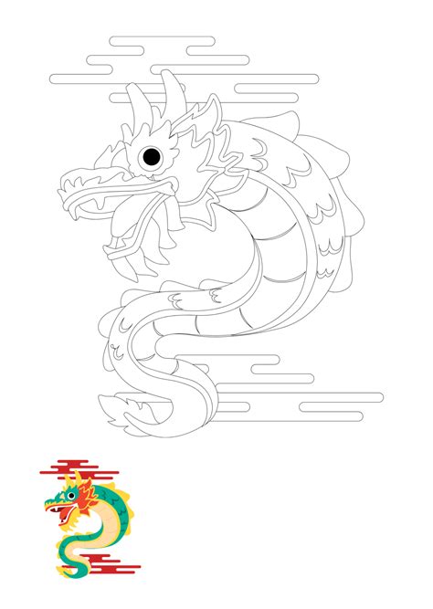 Free Chinese New Year Dragon Coloring Pages Template - Edit Online ...