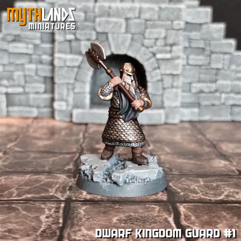 3d Printable 6x Dwarf Kingdom Guard By Mythlands Miniatures