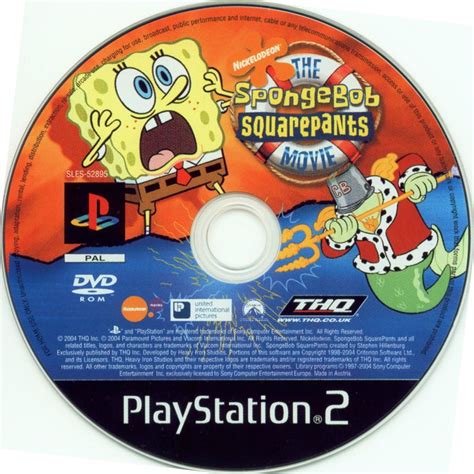 Spongebob Squarepants The Movie 2004 Playstation 2 Box Cover Art