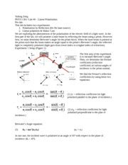 12 Brewster’s Angle - Experiment No. 12 Brewsters Angle Aim : To ...