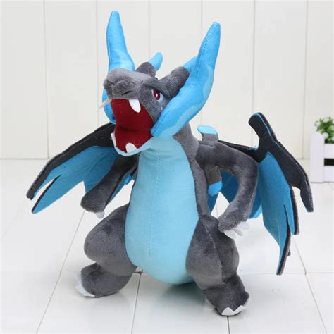 New XY Charizard Plush Toy Blue Color Mega Charizard Plush Doll Toys 10 ...