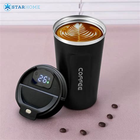 Jual Cangkir Gelas Kopi Suhu Led Tumbler Tahan Panas Dingin Ml