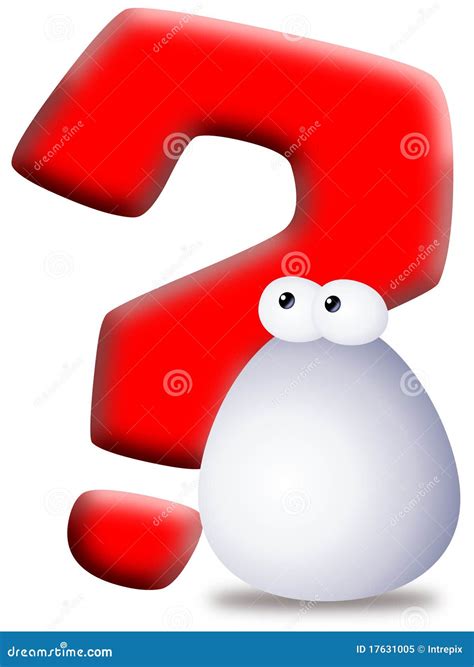 Cartoon Character With Question Mark Royalty Free Stock Photo Image