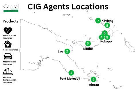 Cig Agent Locations In Png Capital Insurance Group