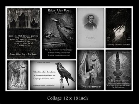 Edgar Allan Poe Gothic Literature Quote Wall Collage Kit Poe - Etsy