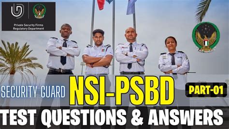 NSI PSBD EXAM Basic Security Guard Exam 2023 Security Guard Test