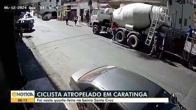 Inter TV Notícia Ciclista fica ferido após ser atingido por carro em