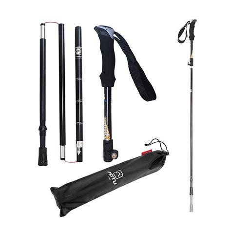 Hohaski Outdoor Winter Handle Ski Poles 5 Knots Aluminum Folding