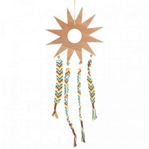 Handgemaakte Macram Hanger Bohemian Houten Zon Cm Groothandel