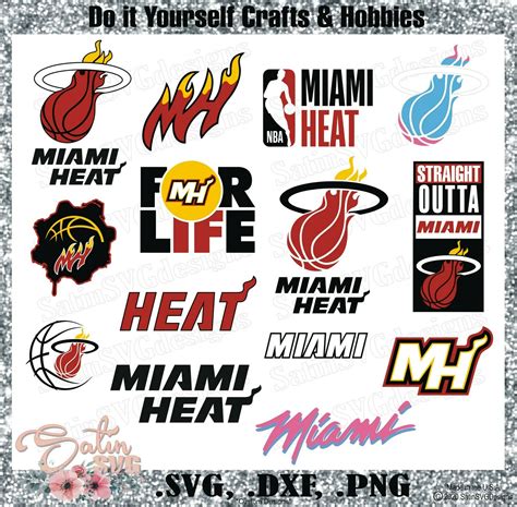 Miami Heat Basketball NEW Custom Designs. SVG Files, Cricut, Silhouette ...