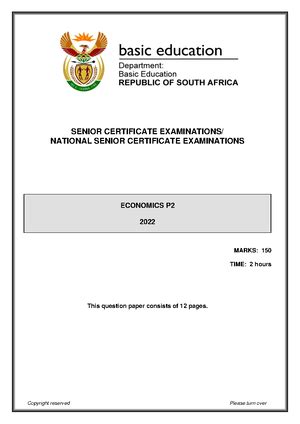 Economics P1 GR12 MEMO JUNE 2023 English 2 NATIONAL SENIOR