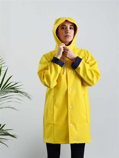 Vinyl Raincoat Pvc Raincoat Yellow Raincoat Rain Jackets Outfit